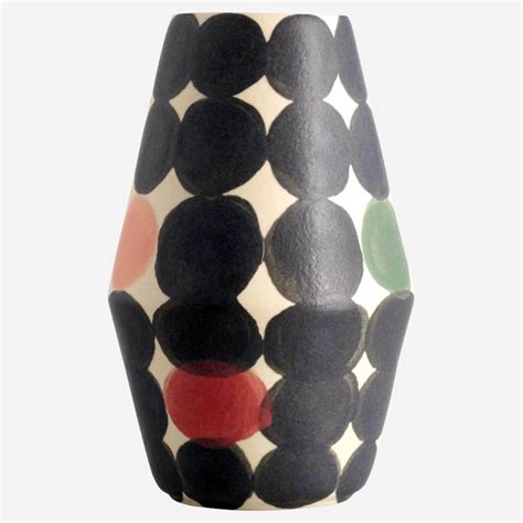 Octavio Vase en Grès 19 cm Points Noir Habitat