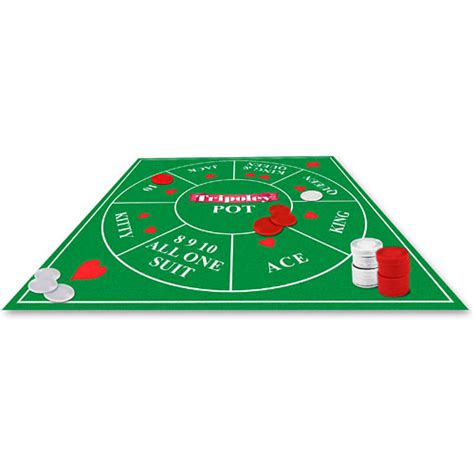 Ideal Tripoley Deluxe Mat Edition Card Game - Rainbow Toys