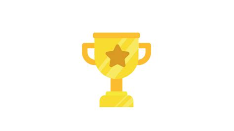 Winner Golden Cup animation.golden trophy cup award animation with ...