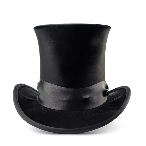 Premium Photo Classic Black Top Hat Perfect For Formal Occasions Isolated On White