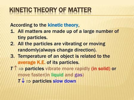 I States Of Matter P 12 Kinetic Molecular Theory States Of Matter