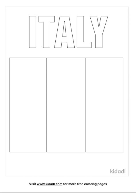 Italian Flag Coloring Pages Print