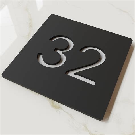 Modern Door Numbers Custom Matt Black Acrylic House Numbers Etsy UK