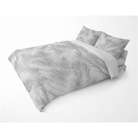 Bay Isle Home Gray Palm Leaves On Canvas Wayfair