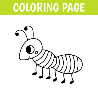 Ant Coloring Page Vector Art, Icons, and Graphics for Free Download