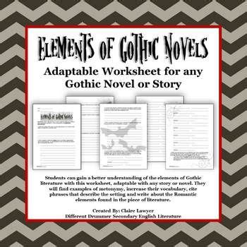 Elements of the Gothic Novel Worksheet | Gothic novel, Elements of gothic literature, Writing