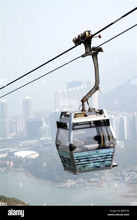 Tung Chung To Ngong Ping Cable Car On Lantau Island In Hong Kong China