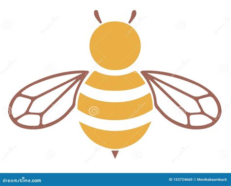 Yellow and Brown Bee Vector Icon Stock Illustration - Illustration of icon, honeybee: 153724660