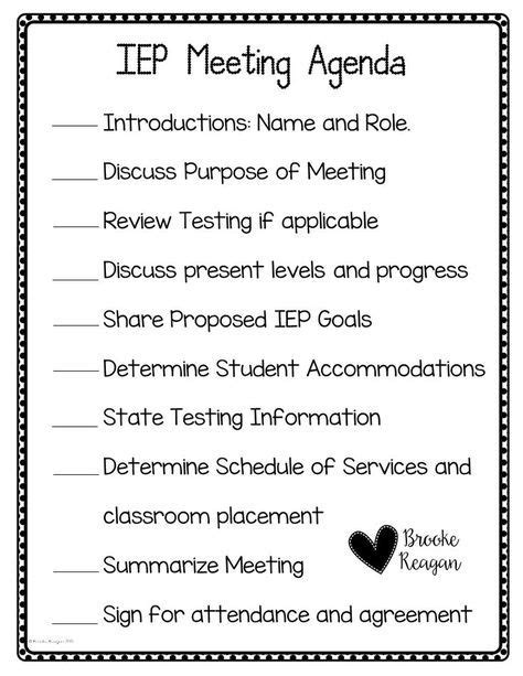 Special Education Iep Meeting Agenda Special Education Iep Hot Sex Picture