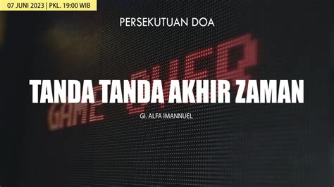 Persekutuan Doa Juni Gkj Jemaat Jembatan Lima