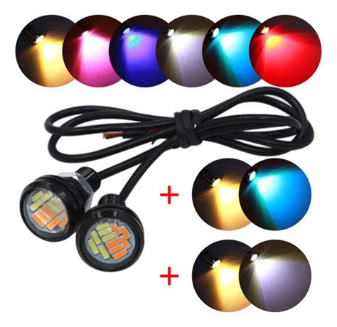 Luz De Ojo De Guila Bicolor Led Luz Amarilla De Aluminio Cuotas