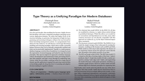 TypeDB Paper: Type Theory as a Unifying Paradigm for Modern Databases