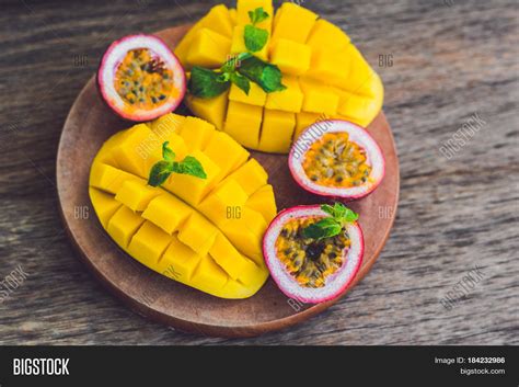 Mango Passion Fruit On Image And Photo Free Trial Bigstock