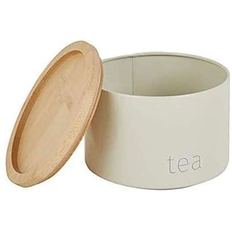 HL Stackable Tea Coffee Sugar Storage Jars 3Pk Round Cream