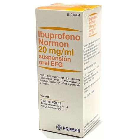 IBUPROFENO NORMON EFG 20 MG ML SUSPENSION ORAL 1 FRASCO 200 ML