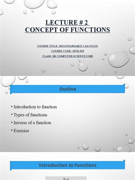 lecture concept  functions    function