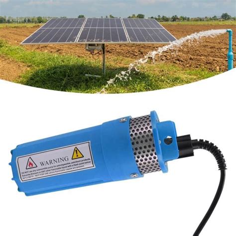 Vgeby Pompe à Eau Solaire Immergée 24v Pour Puits Profonds 65l