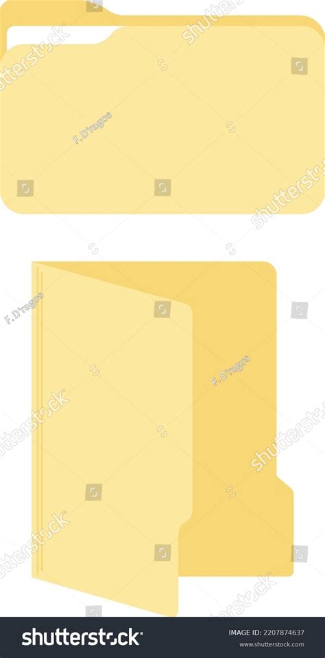 Simple Folder Icons Illustration Without Background Stock Vector