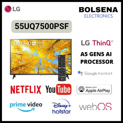 Jual LG 55UQ7500PSF LED SMART TV 55 INCH UHD 4K HDR THINQ AI LG