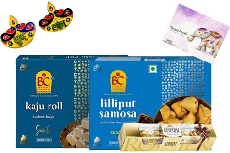 Bhikharam Chandmal Kaju Roll Liliput Samosa 220 Gm Chocolate