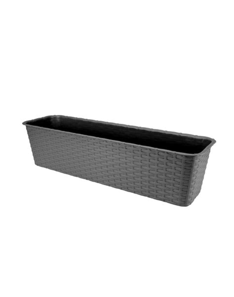 Doniczka Balkonowa Rattan 60 Cm Grafit VERDENIA GALICJA Donice