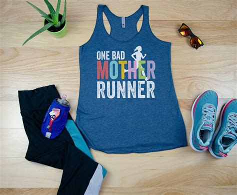 Running Tank Runner One Bad Mother Runner Racerback Tank Etsy