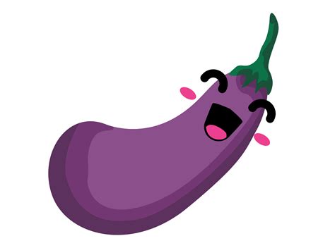 Cute Eggplant Cartoon Character Png