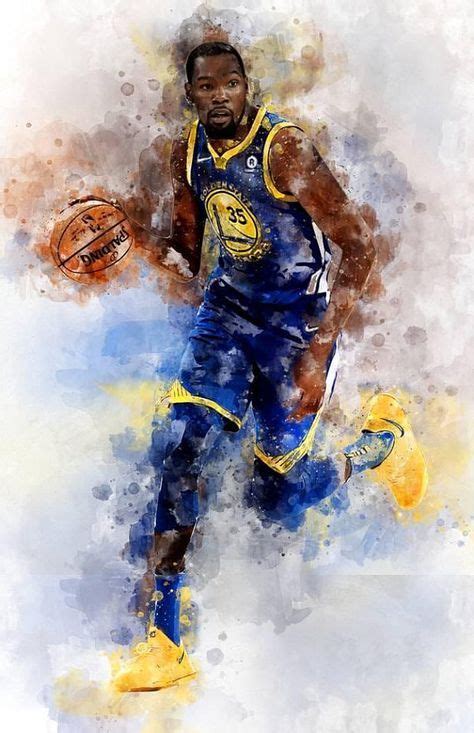 Kevin Durant Nba Print Poster Watercolor Handmade Home Decor T