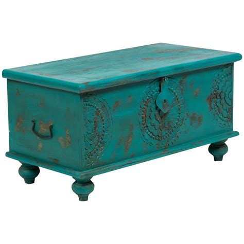 Teal Coffee Table • Display Cabinet