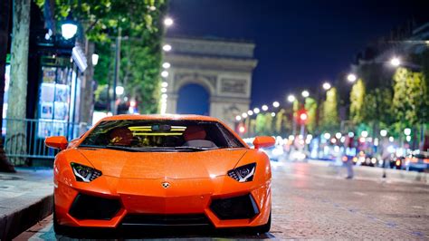 Lamborghini Aventador at Night Wallpaper - HD Car Wallpapers #3332