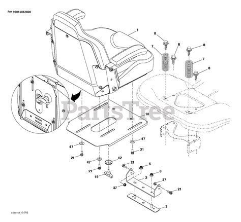 Husqvarna Ts 348 Xd 960430319 00 Husqvarna 48 Garden Tractor 2019 08 Seat Parts Lookup