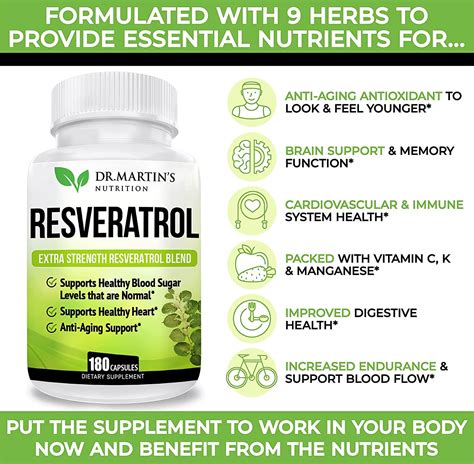 Extra Strength Resveratrol 1568mg 180 Capsules 3 Months Supply Antioxidant Supplement