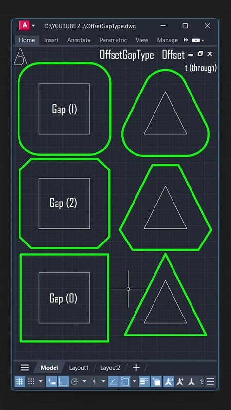 Offsetgaptype Offset Autocad Tutorial Architecture Artofit