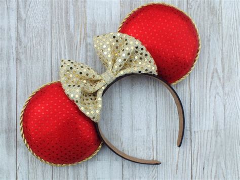 Minnie Mouse Ears Disney Ears Mickey Ears Gaston Inspired Minnie Ears