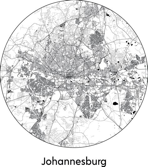 Premium Vector | City Map Africa South Africa Johannesburg vector