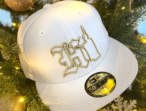 Hi Kam White Gold Fifty Fitted Hat By Allday X New Era Strictly