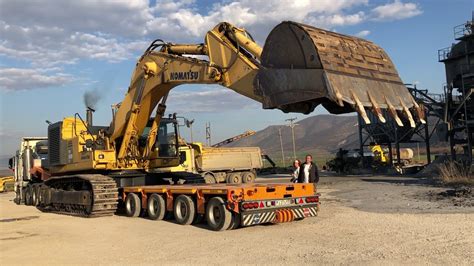 Transporting The Komatsu Pc800 With Goldhofer Trailer Fasoulas Heavy