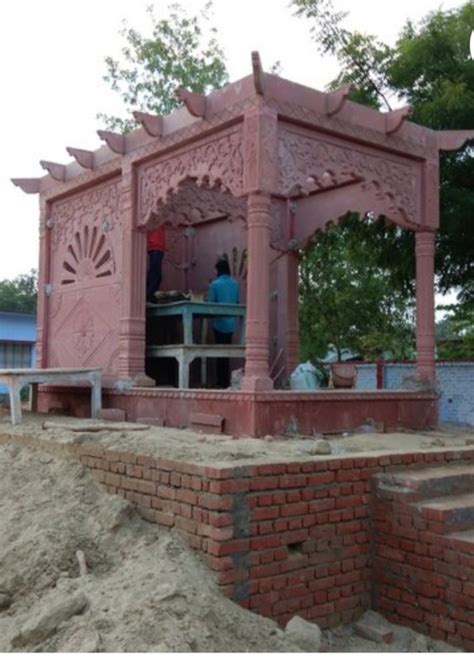 15ft Red Sand Stone Temple For Outdoie Size 7x10x15 At Rs 300000 In