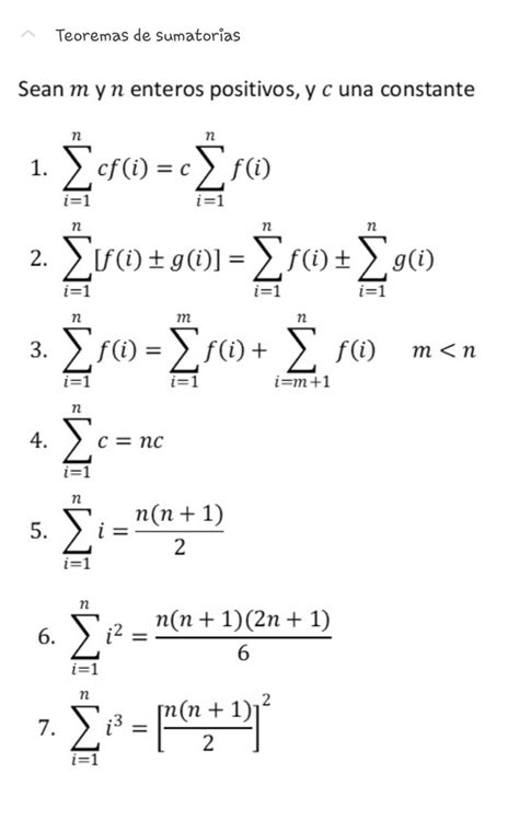 Propiedades De La Sumatoria