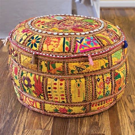 Ottomans And Poufs Pouf Indian Inspired Decor Boho Interiors