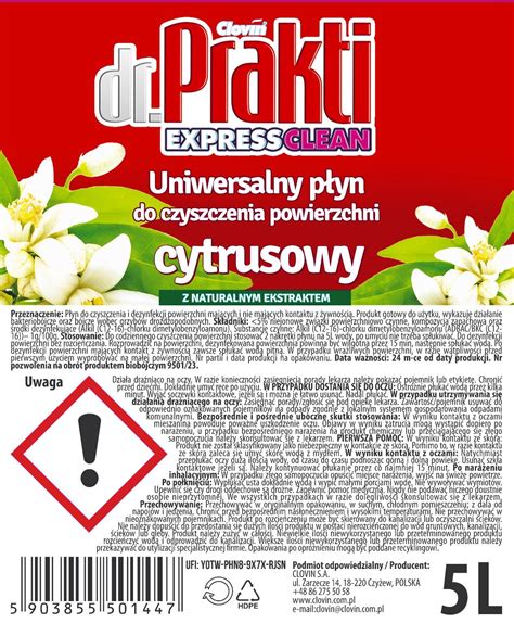 P Yn Uniwersalny Do Czyszczenia I Dezynfekcji Powierzchni Dr Prakti L