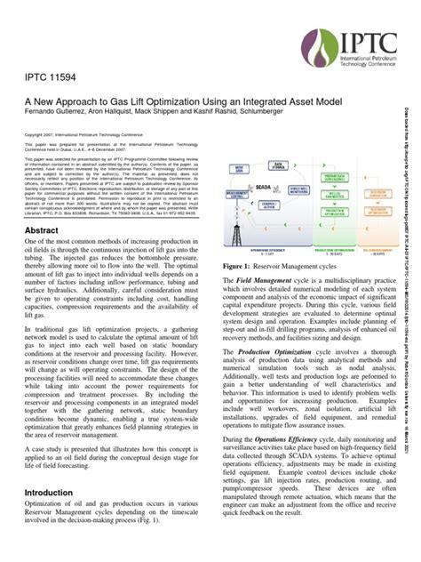 Iptc 11594 Ms A New Approach To Gas Lift Optimization Using An Integrated Asset Model Pdf