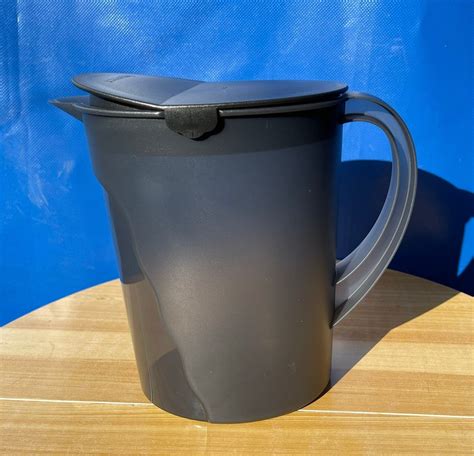 Tupperware Classic 1 Gallon Red Yellow And Black Pitcher Etsy