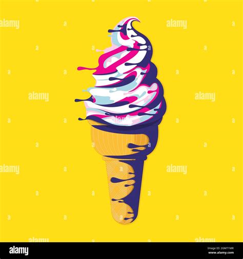 Melting Ice Cream Illustration