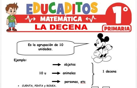 La Decena Para Primero De Primaria Educaditos