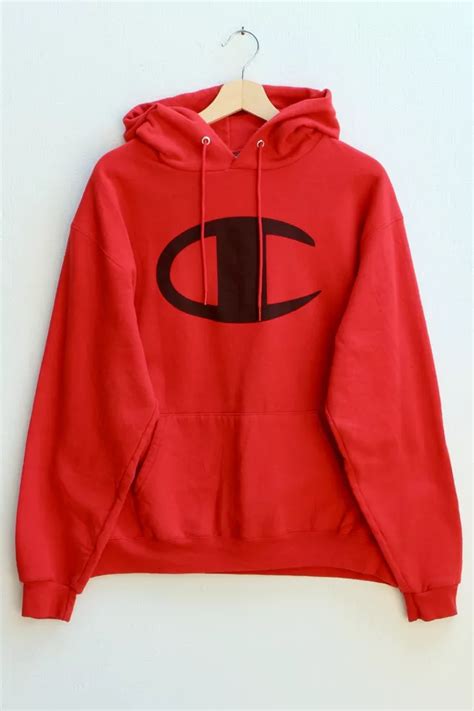 Vintage Champion Hooded Logo Sweatshirt Urban Outfitters