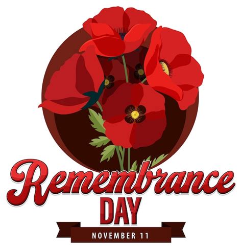 Free Vector | Remembrance Day Logo Design