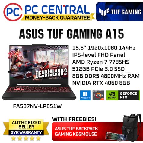 ASUS TUF A15 Gaming Laptop FA507NV LP051W AMD Ryzen 7 7735HS