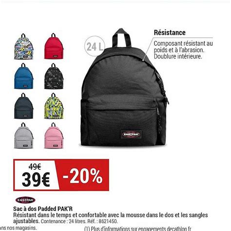 Promo Sac à Dos Padded Pak r Eastpak chez Decathlon iCatalogue fr