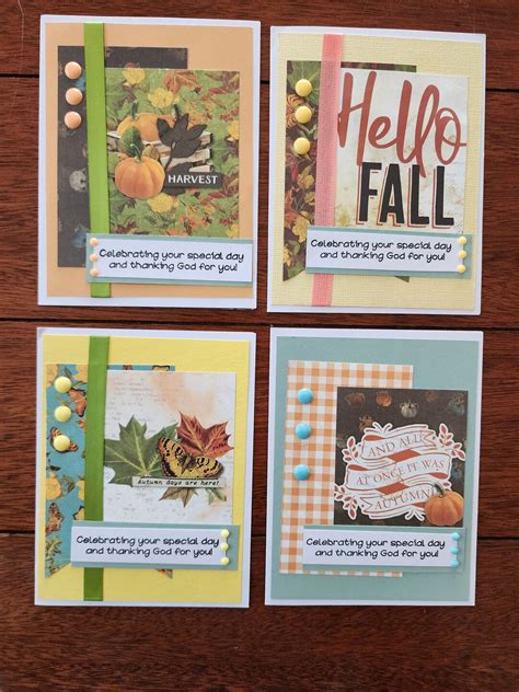 Birthday Cards Celebrating Fall Birthdays Autumn Theme Extra - Etsy